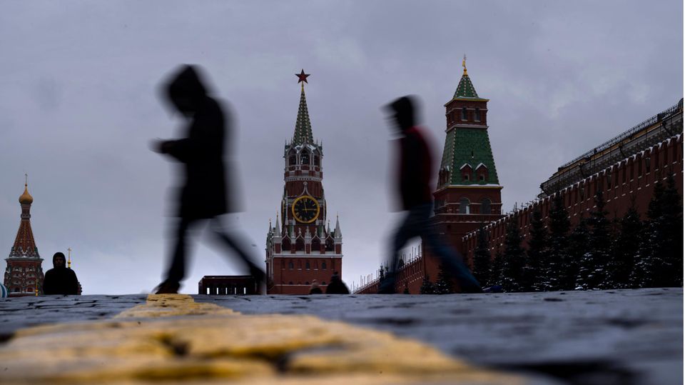 Roter Platz und Kreml in Russlands Hauptstadt Moskau