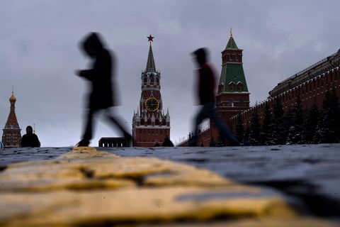 Roter Platz und Kreml in Russlands Hauptstadt Moskau