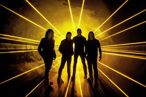 Metallica strahlend zeitlos: Kirk Hammett, Lars Ulrich, James Hetfield, Robert Trujillo (v. l.)