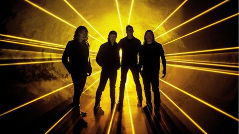 Metallica strahlend zeitlos: Kirk Hammett, Lars Ulrich, James Hetfield, Robert Trujillo (v. l.)