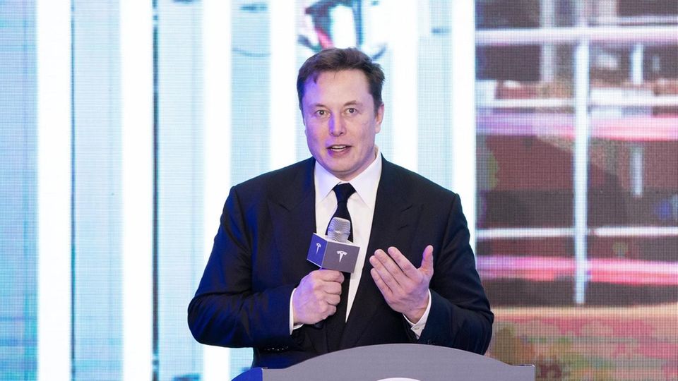 Elon Musk bei einem Event in Shanghai