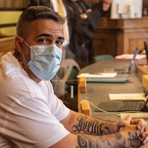 Anis Ferchichi, alias Bushido, vor Gericht in Berlin (Archivbild)