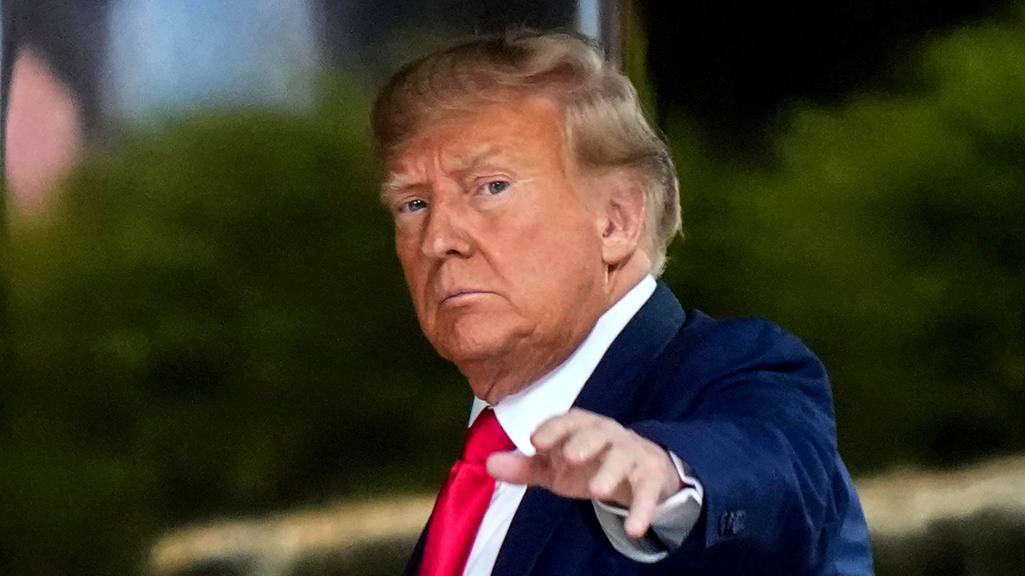 Donald Trump, ehemaliger Präsident der USA, bei seiner Ankunft am Trump Tower in New York