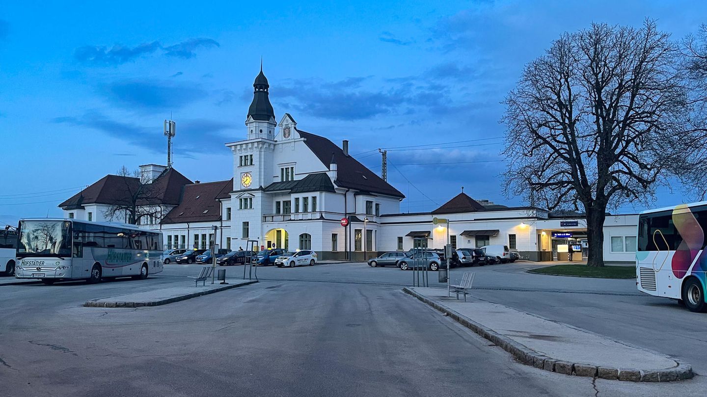 Blick auf den Bahnhof von St. Veit an der Glan