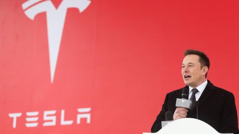 Elon Musk 2019 bei der Eröffnung der Gigafactory in Shanghai