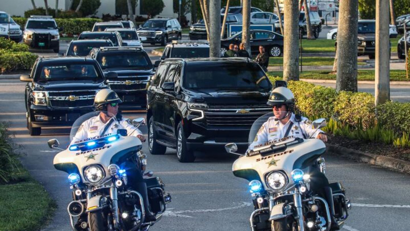 Trumps Autokolonne in Florida