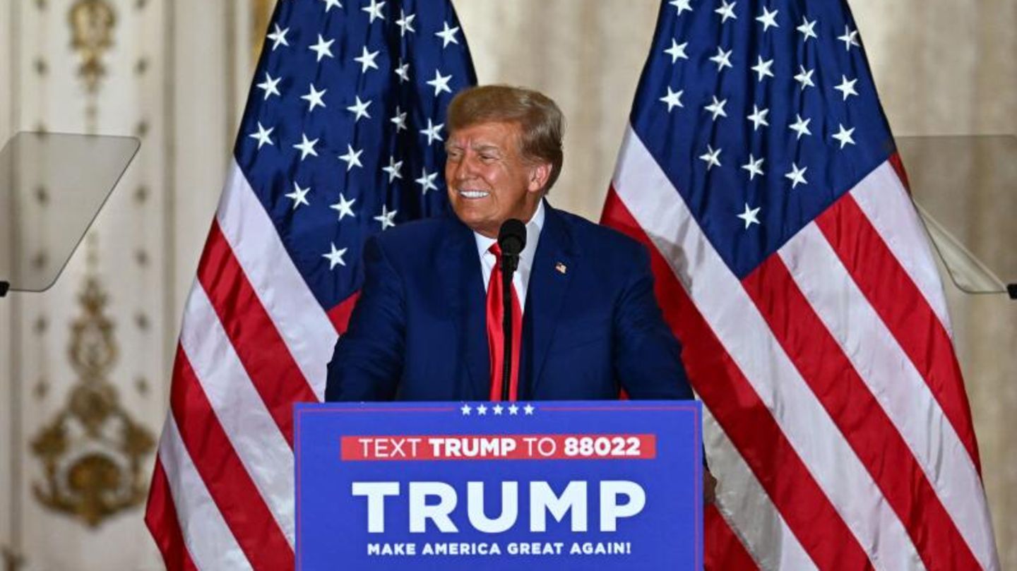 Trump bei seiner Rede in Mar-a-Lago