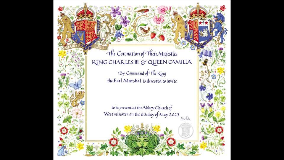 Video: King and Queen: Buckingham Palace stellt Einladung zur Krönung im Mai vor