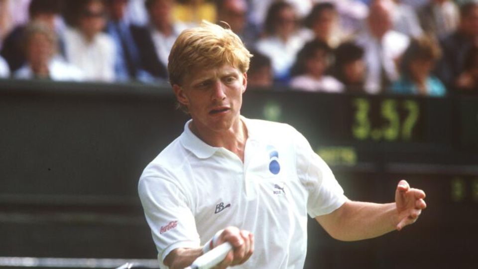 Boris Becker stieg bereits in jungen Jahren zum Idol auf. Hier spielt er bei den Australian Open 1987. 