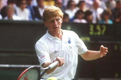 Boris Becker stieg bereits in jungen Jahren zum Idol auf. Hier spielt er bei den Australian Open 1987. 