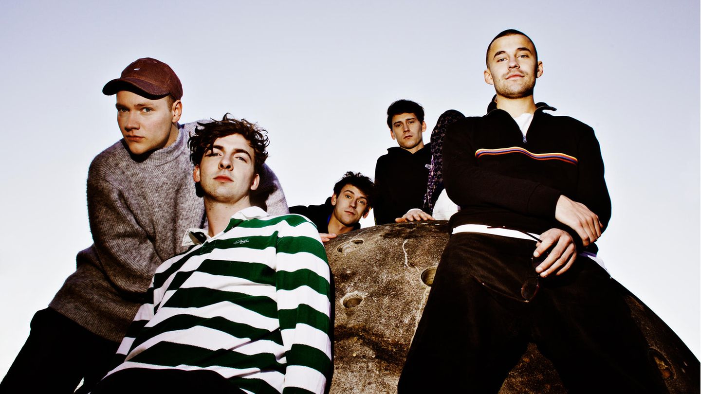 Bruno Alexander, Max Mattis, Emil und Oskar Belton sowie Leonard Fuchs (v. l. n. r.).