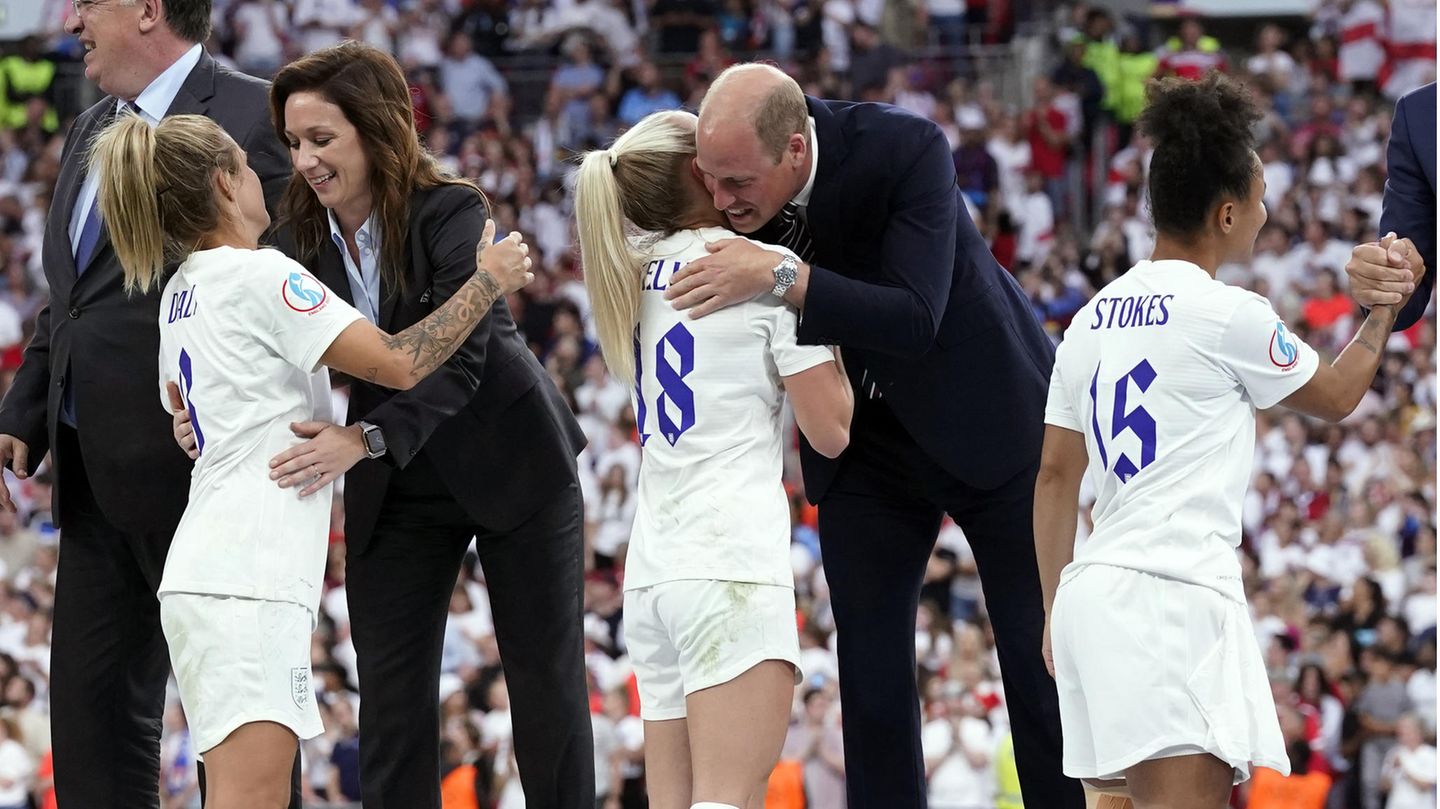 Englands Fußballerinnen nach dem EM-Sieg 2022