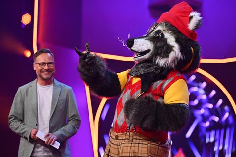 "The Masked Singer": Moderator Matthias Opdenhövel und der Waschbär