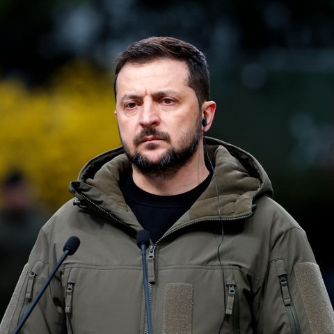 Wolodymyr Selenskyj bei einer Pressekonferenz