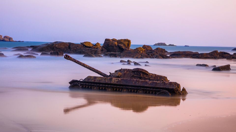 Diesen verlassenen Panzer fand Markus Gebauer in Taiwan. 
