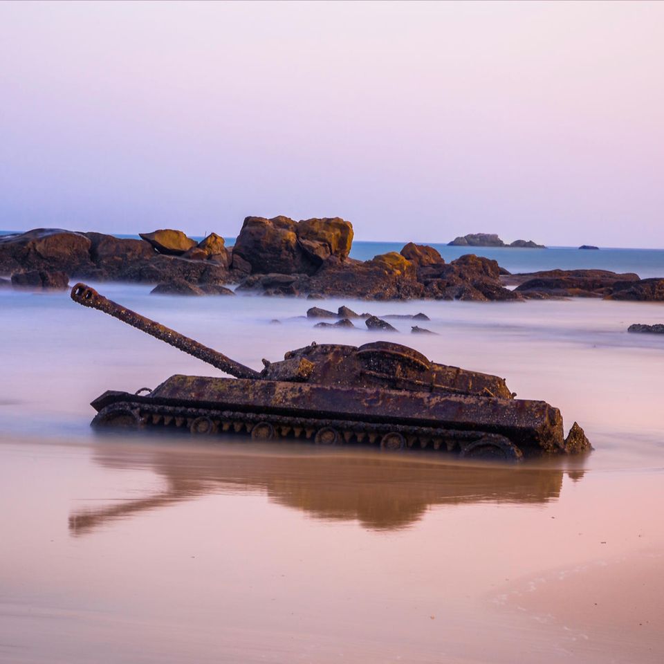 Diesen verlassenen Panzer fand Markus Gebauer in Taiwan. 