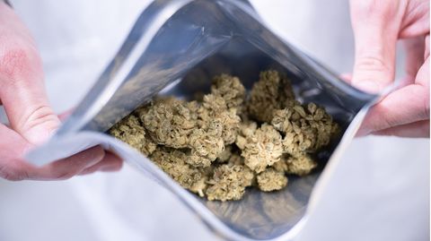 Medizinisches Cannabis in einem Tütchen