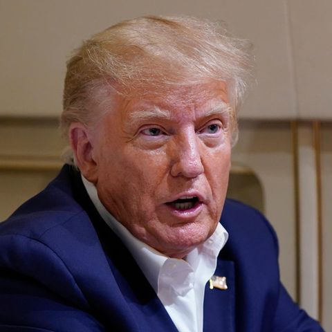 Donald Trump, hier auf dem Heimflug nach einer Wahlkampfveranstaltung in Texas