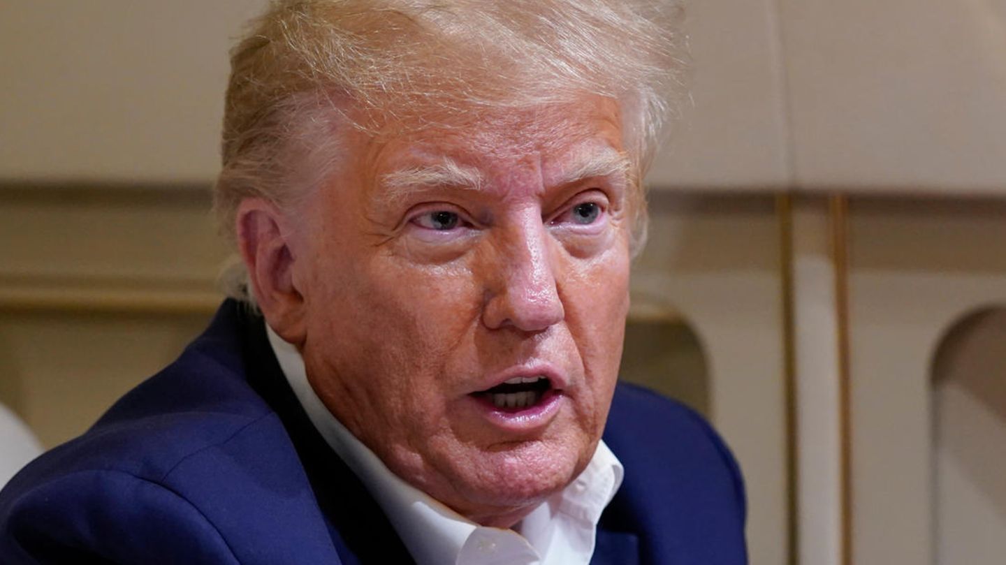 Donald Trump, hier auf dem Heimflug nach einer Wahlkampfveranstaltung in Texas