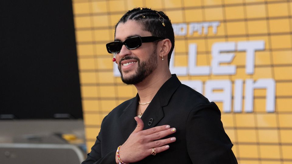 Musiker Bad Bunny bei der Premiere von "Bullet Train"