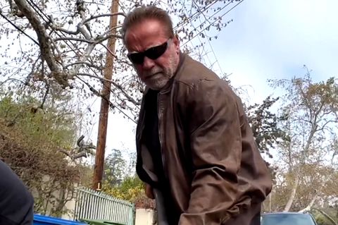 Arnold Schwarzenegger füllt vermeintliches Schlagloch – Stadt beschwert sich über Aktion