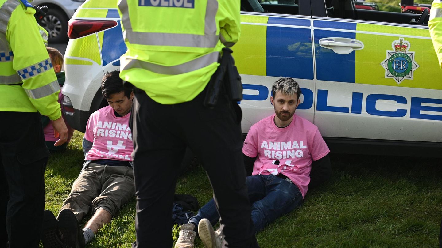 Bei Protestaktionen in und um die Rennstrecke nahm die britische Polizei 118 Aktivisten fest