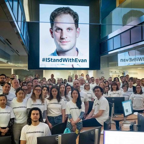 Evan Gershkovich Soli-Demo beim "Wall Street Journal"