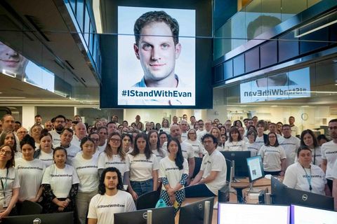 Evan Gershkovich Soli-Demo beim "Wall Street Journal"
