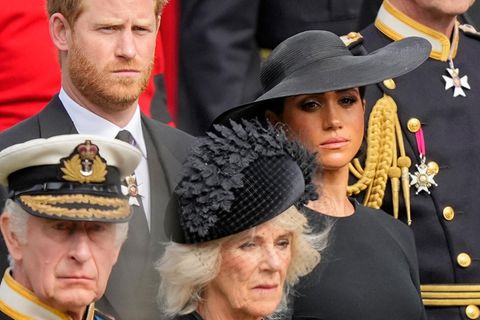 Prinz Harry, Herzogin Meghan und König Charles III. und Camilla