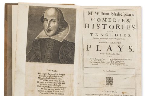 Der "First Folio", die erste Gesamtausgabe von Shakespeares Stücken