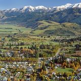 Blick auf Hanmer Springs, Neuseeland