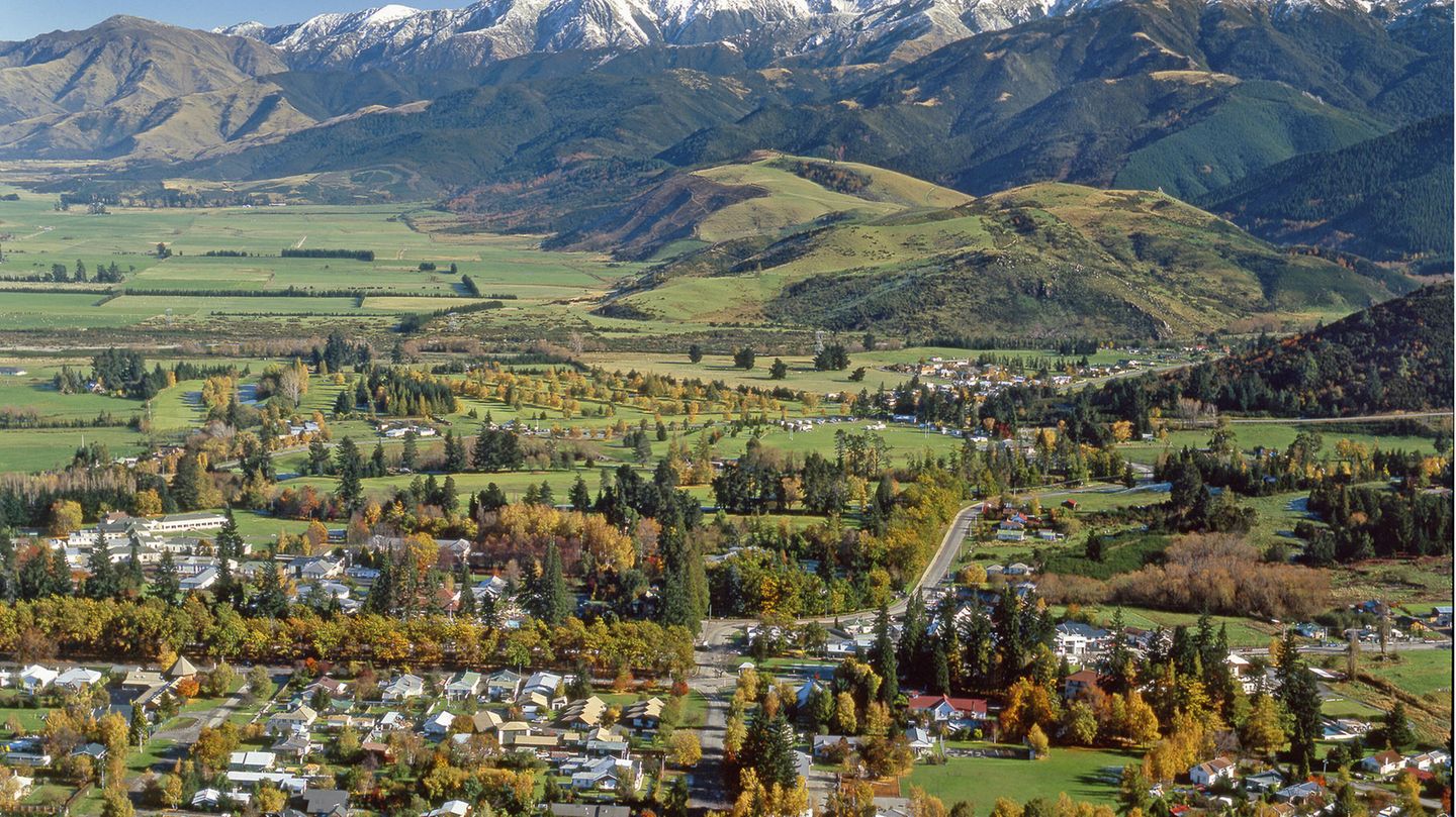 Platz sieben: Hanmer Springs, Neuseeland Blick auf Hanmer Springs, Neuseeland