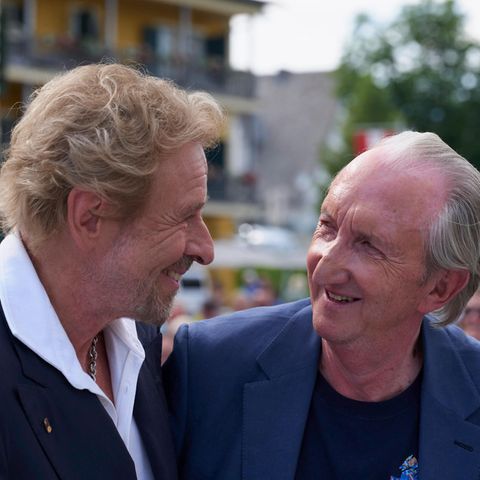 Thomas Gottschalk und Mike Krüger bei einer Veranstaltung zum Thema "40 Jahre Supernasen".