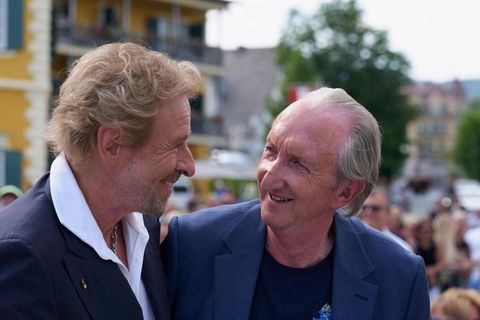 Thomas Gottschalk und Mike Krüger bei einer Veranstaltung zum Thema "40 Jahre Supernasen".