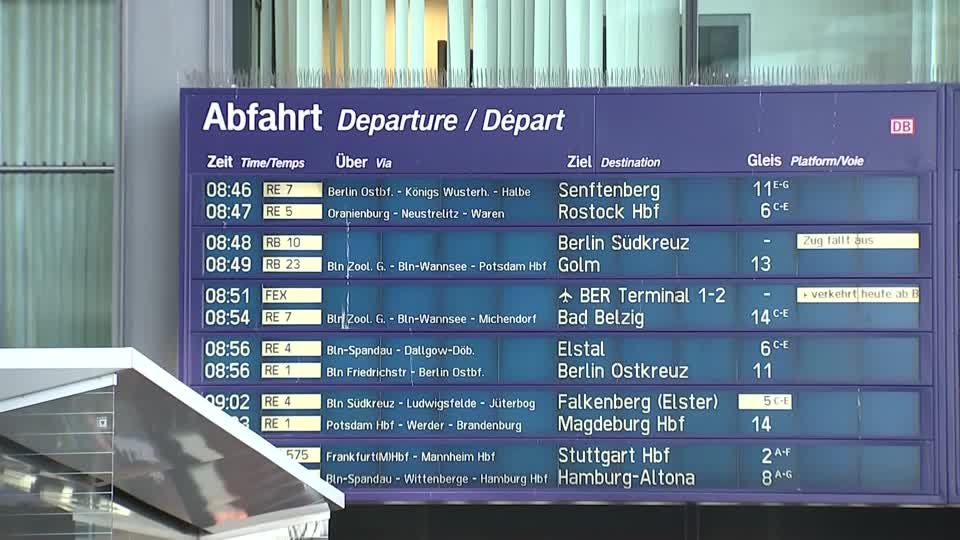 Video: EVG-Streik bremst Reisende am Freitag aus