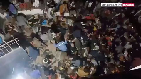 Dieses Bild aus einem Video zeigt den Schauplatz einer tödlichen Massenpanik in Sanaa, Jemen