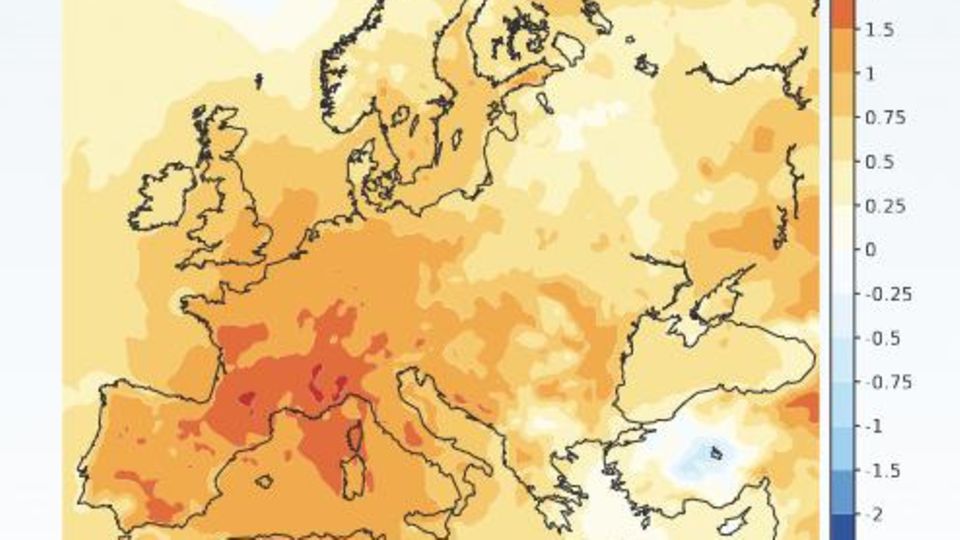 Temperatur Europa 2022