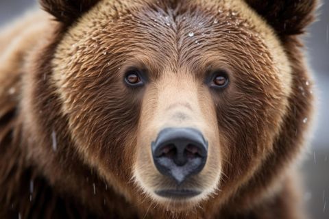 Ein Bär schaut in die Kamera