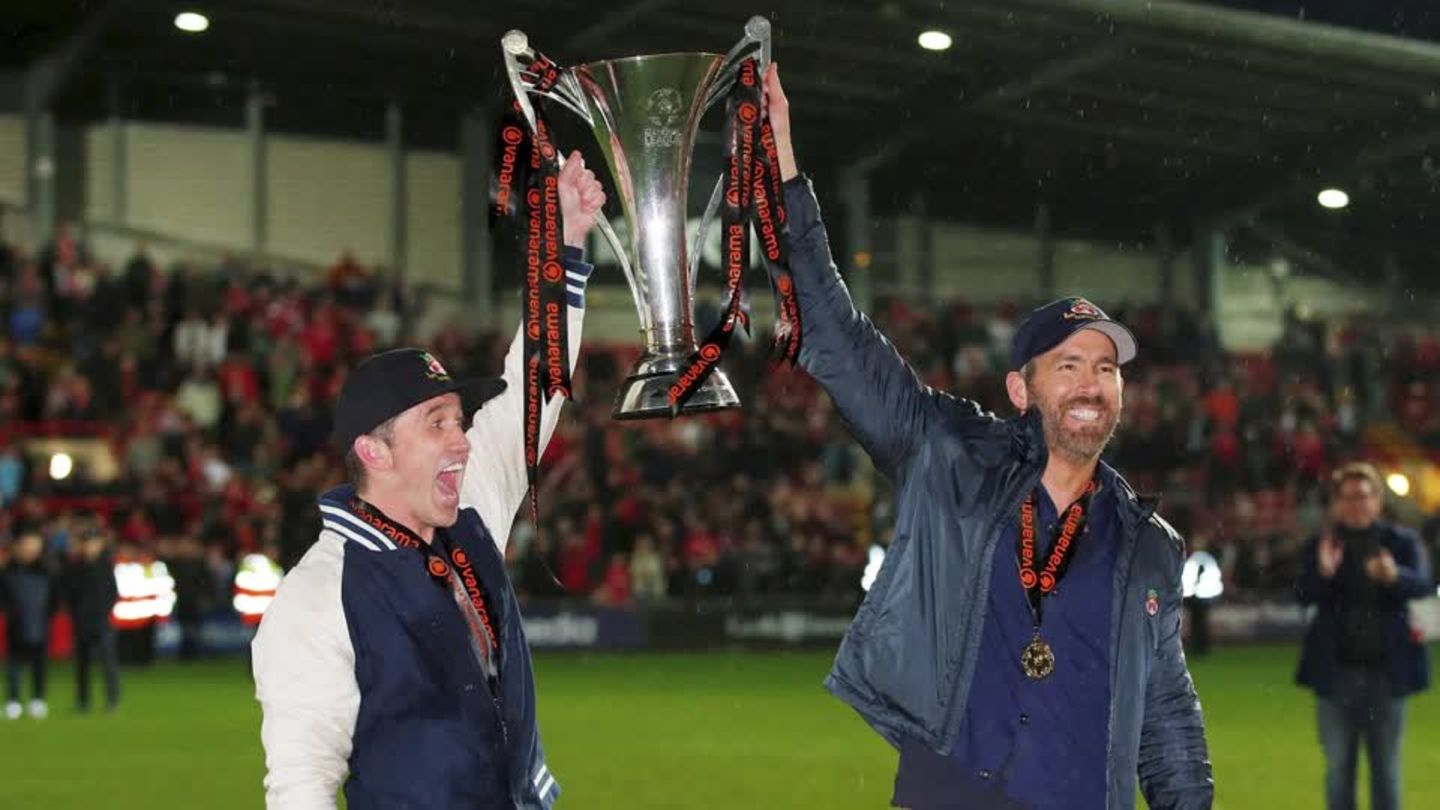 AFC Wrexham: Actor Ryan Reynolds’ football club celebrates promotion