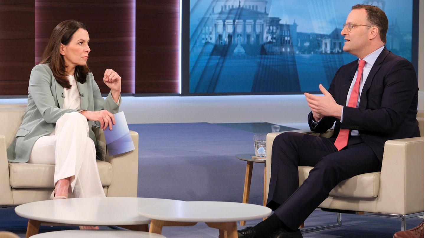 Anne Will und Jens Spahn