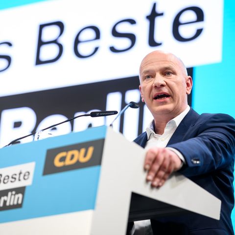 Kai Wegner (CDU) spricht beim Landesparteitag der Berliner CDU