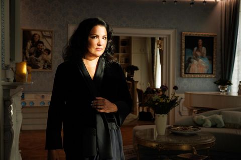 Anna Netrebko in ihrer Wohnung