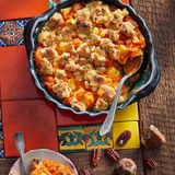 Süßkartoffel-Ananas-Crumble