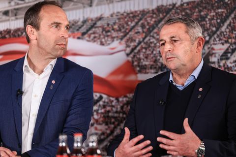 Fortuna Düsseldorf: Boss Alexander Jobst (l.) und Sportvorstand Klaus Allofs