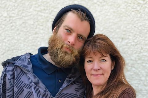 Jacqui Berlinn mit ihrem Sohn