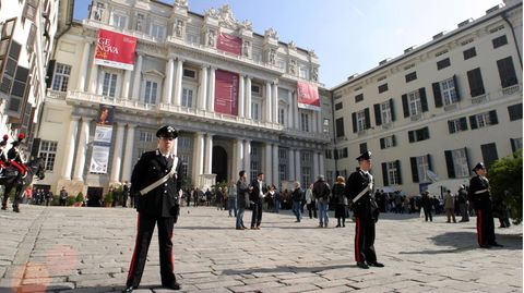 Carabinieri in Genua – dort wurde der lange gesuchte Mafiosi geschnappt