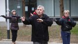Senioren machen Tai Chi in Zagreb, Kroatien