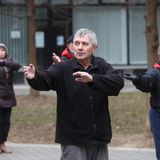 Senioren machen Tai Chi in Zagreb, Kroatien