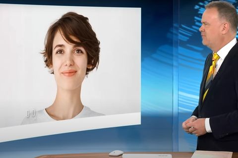 Eine KI im "Heute Journal": Erstmals führte Moderator Christian Sievers während der Nachrichtensendung ein Gespräch mit einer Künstlichen Intelligenz.