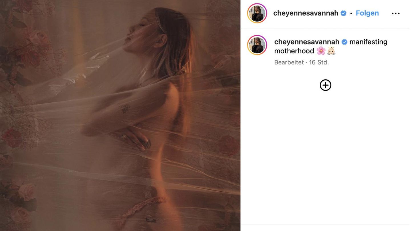 Today’s people: Like a painting: Cheyenne Ochsenknecht publishes an atmospheric baby bump photo
